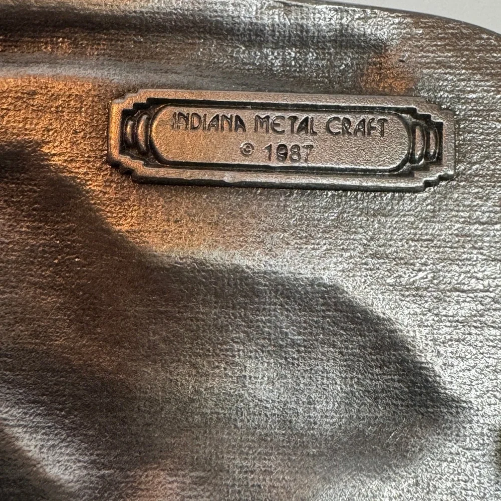 Vintage USA Made Eagle Nest Born Free Belt Buckle Pewter‎ Metal 1987